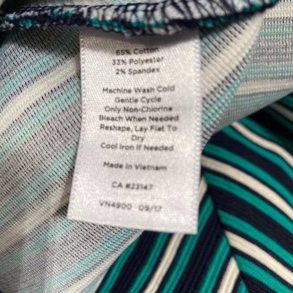 Talbots Striped Fit & Flare Dress size L - Picture 7 of 7